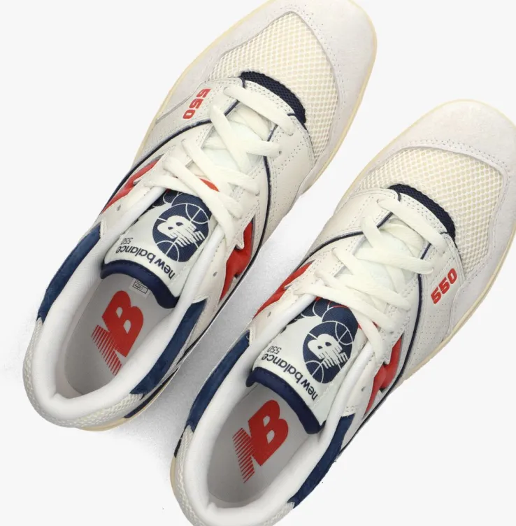 witte new balance lage sneakers bb550 m