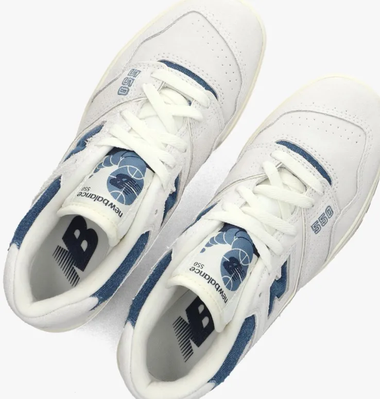witte new balance lage sneakers bbw550