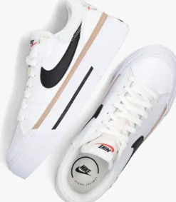 witte nike lage sneakers wmns court legacy lift