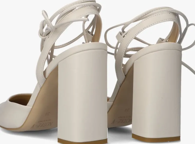 witte notre-v sandalen met hak 27105