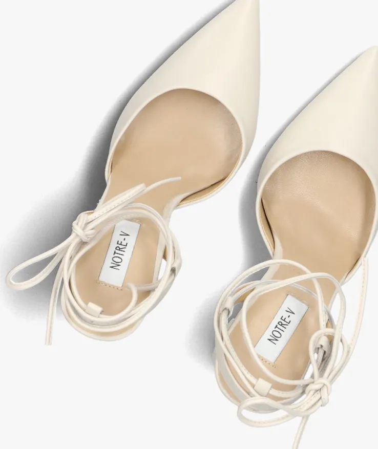 witte notre-v sandalen met hak 27105