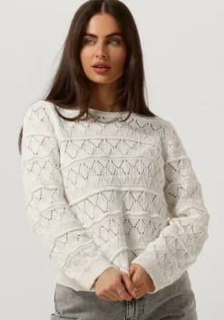witte object trui objliva l/s o-neck knit pullover