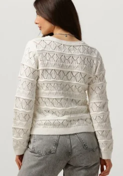 witte object trui objliva l/s o-neck knit pullover