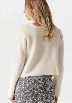 witte object vest objparvi sateen bow knit cardigan