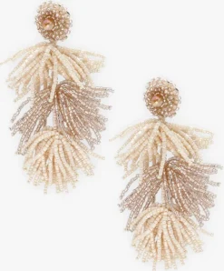 witte paulie pocket oorbellen fringe flair earrings