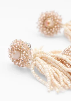 witte paulie pocket oorbellen fringe flair earrings