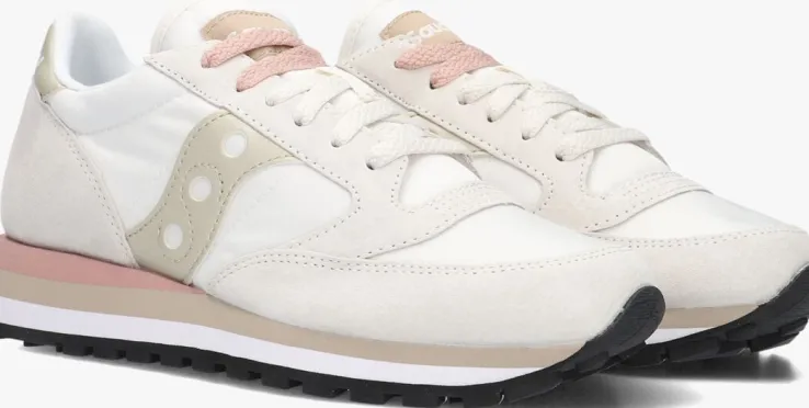 witte saucony lage sneakers jazz triple