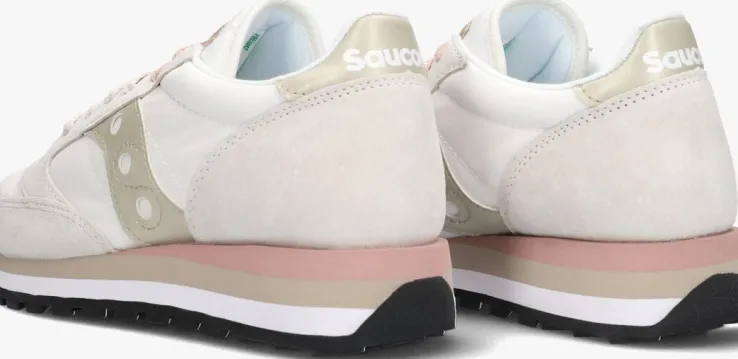 witte saucony lage sneakers jazz triple