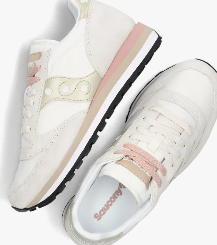 witte saucony lage sneakers jazz triple
