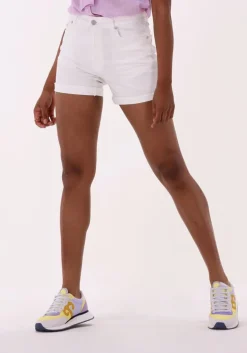 witte selected femme jeans slfsia mw snow white denim shorts
