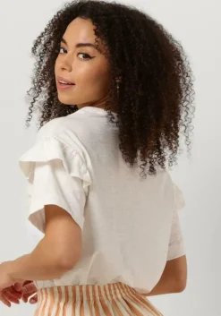 witte selected femme t-shirt slfrylie ss florence tee