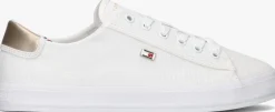 witte tommy hilfiger lage sneakers vulc canvas lace up