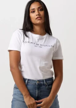 witte tommy hilfiger t-shirt rec corp logo c-nk