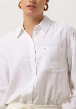 TOMMY JEANS te blouses tjw sp ovr linen shirt><noscript><img width=