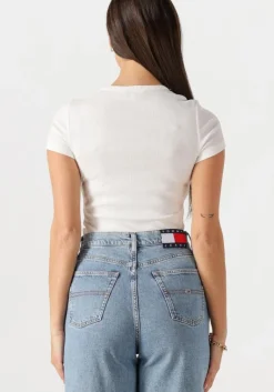 TOMMY JEANS te t-shirt twj slim badge rib tee><noscript><img width=