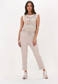 zand access pantalon sweat pants with tun-up hems