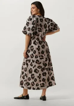 BY-BAR midi jurk juta cheetah dress><noscript><img width=