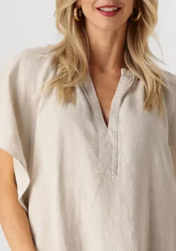 zand by-bar mini jurk vina linnen dress