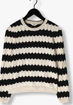 zand object trui objebba l/s re knit pullover