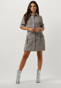 zand second female mini jurk lilje dress