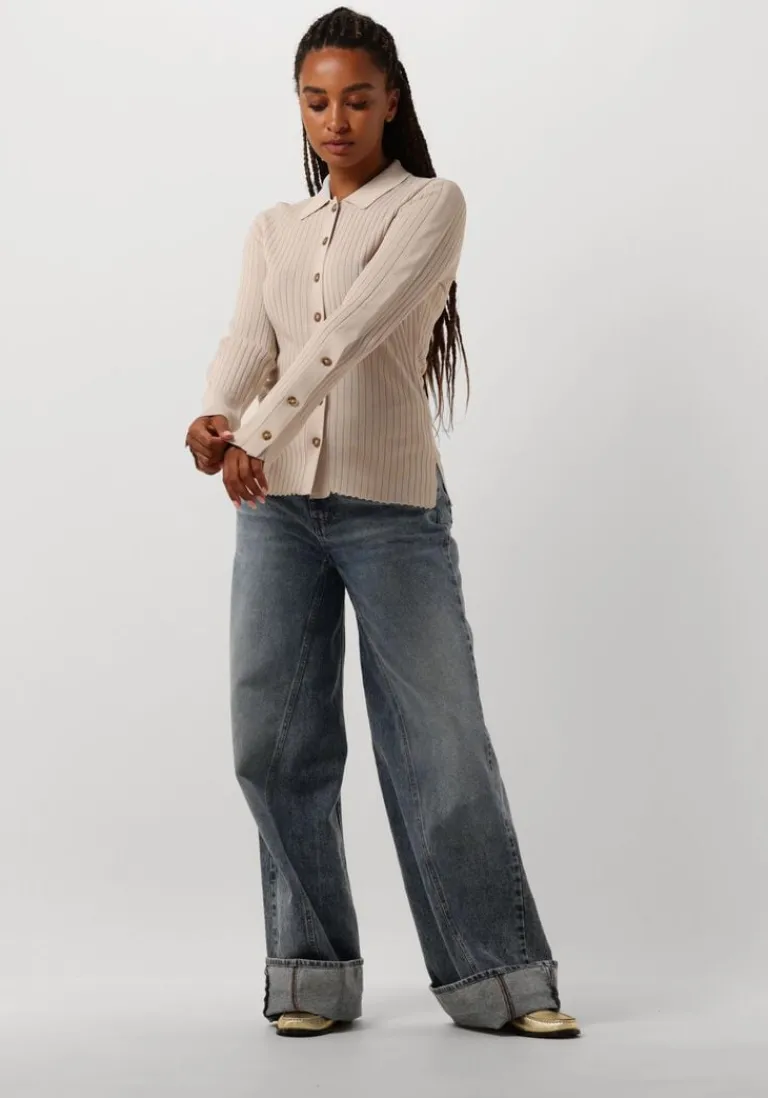 SECOND FEMALE trui jakarta knit collar>DAMES Truien & Vesten