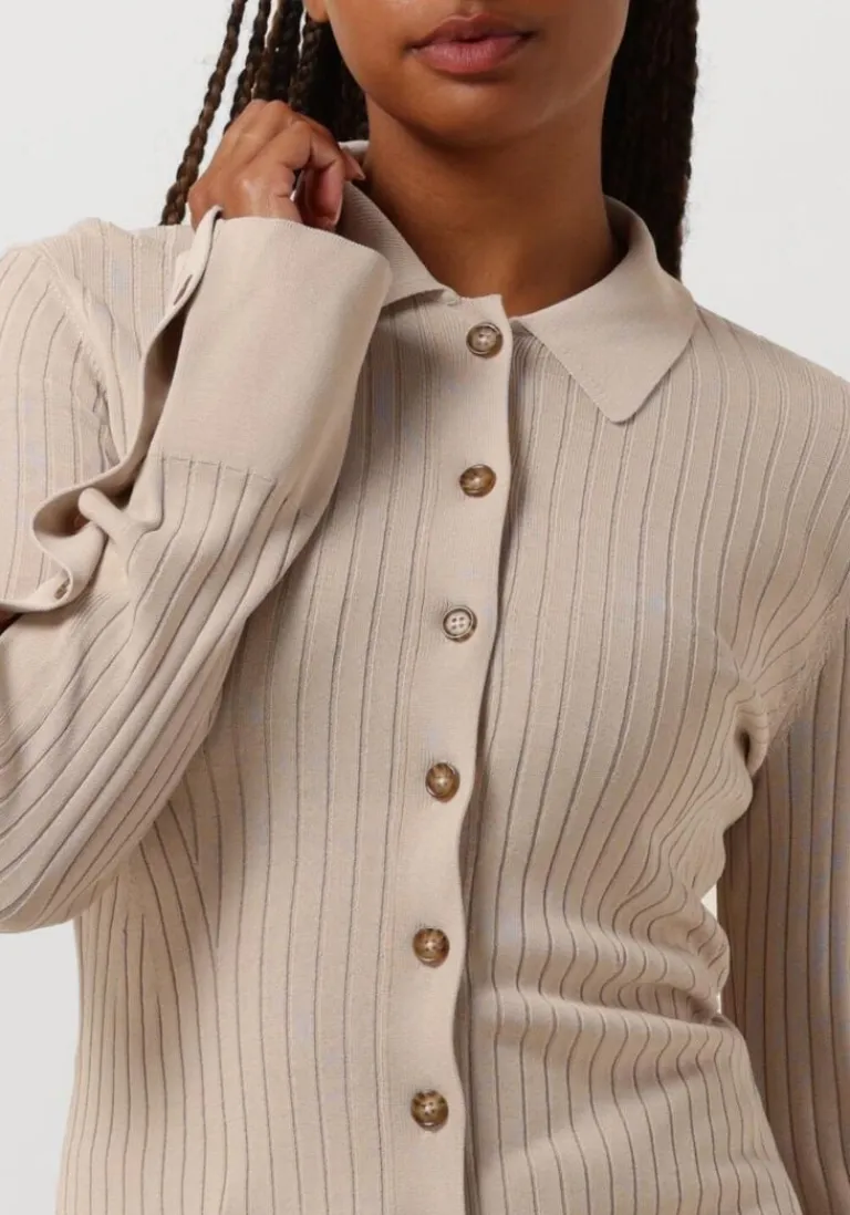 SECOND FEMALE trui jakarta knit collar>DAMES Truien & Vesten