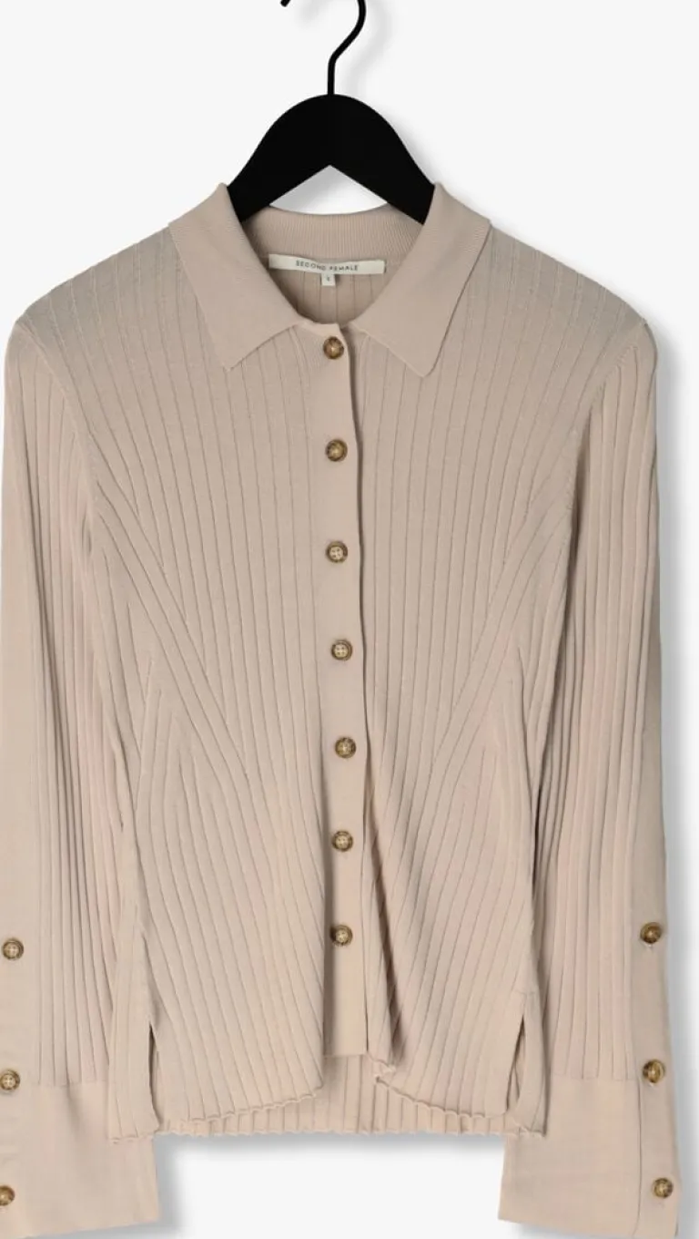 SECOND FEMALE trui jakarta knit collar>DAMES Truien & Vesten