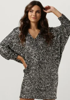 ACCESS en mini jurk sequin mini dress with v necklin>DAMES Jurken