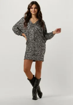 ACCESS en mini jurk sequin mini dress with v necklin>DAMES Jurken