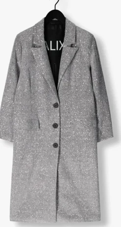 ALIX THE LABEL en mantel ladies woven sequin long blazer><noscript><img width=