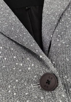 ALIX THE LABEL en mantel ladies woven sequin long blazer><noscript><img width=