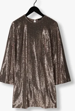 zilveren ana alcazar mini jurk dress wide sleeves