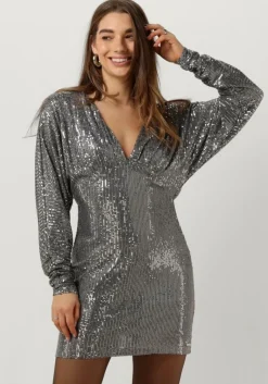COLOURFUL REBEL en mini jurk belle sequins deep v-neck mini dress>DAMES Jurken