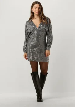 COLOURFUL REBEL en mini jurk belle sequins deep v-neck mini dress>DAMES Jurken