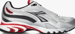 zilveren diadora lage sneakers mesh runner