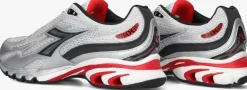 zilveren diadora lage sneakers mesh runner
