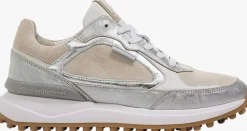 zilveren floris van bommel lage sneakers sfw-10107