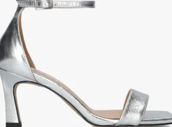 zilveren notre-v sandalen met hak 86605