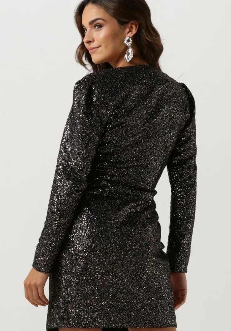 zilveren scotch & soda mini jurk mini dress in mixed sequins