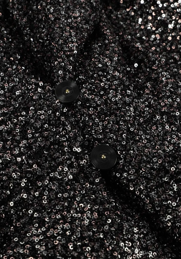 zilveren scotch & soda mini jurk mini dress in mixed sequins