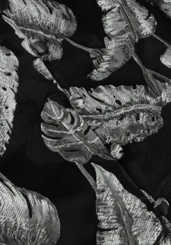 zilveren selected femme mini jurk slfpaula silver leaf ls short dress