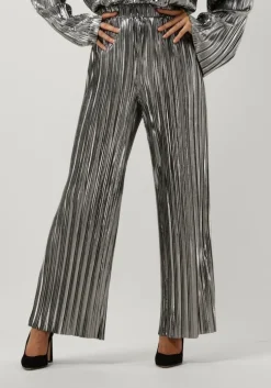 zilveren selected femme pantalon slfnaline tinni hw relaxed pant