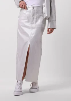 Y.A.S. en maxirok yassilva denim hw midi skirt>DAMES Rokken