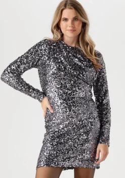 zilveren y.a.s. mini jurk yasspena ls dress