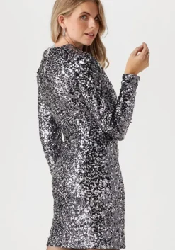 zilveren y.a.s. mini jurk yasspena ls dress