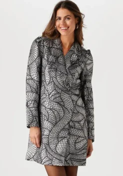 zilveren y.a.s. mini jurk yassisi ls blazer dress