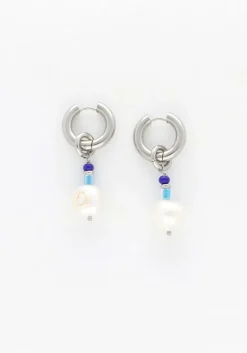 zilverkleurig notre-v oorbellen ss23 earring new collection