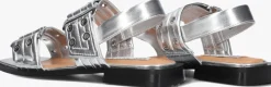 zilverkleurig steve madden platte sandalen saria-e