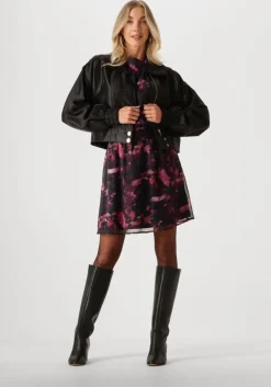 zwarte aaiko jack vina twill shine vis 545