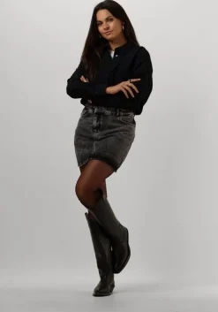 zwarte alix the label blouses ladies woven shiny crinkle blouse